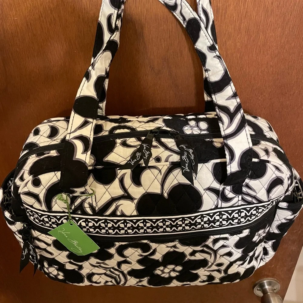 Vera Bradley Baby Bag /Diaper Bag Night & Day with White Interior Changing Pad - Picture 1 of 16